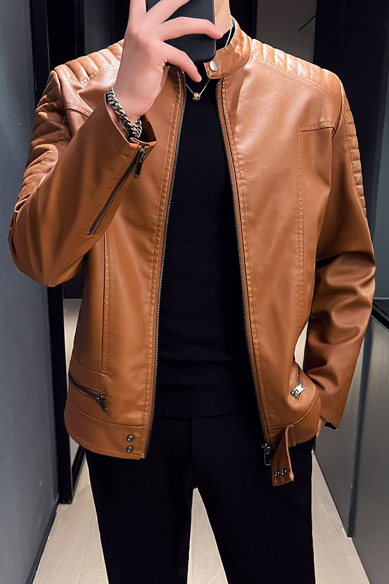 跨境外贸男士外套春秋皮衣飞行夹克男装PU皮机车服皮衣PY6606P80,男装夹克,星座1410（原1902A）