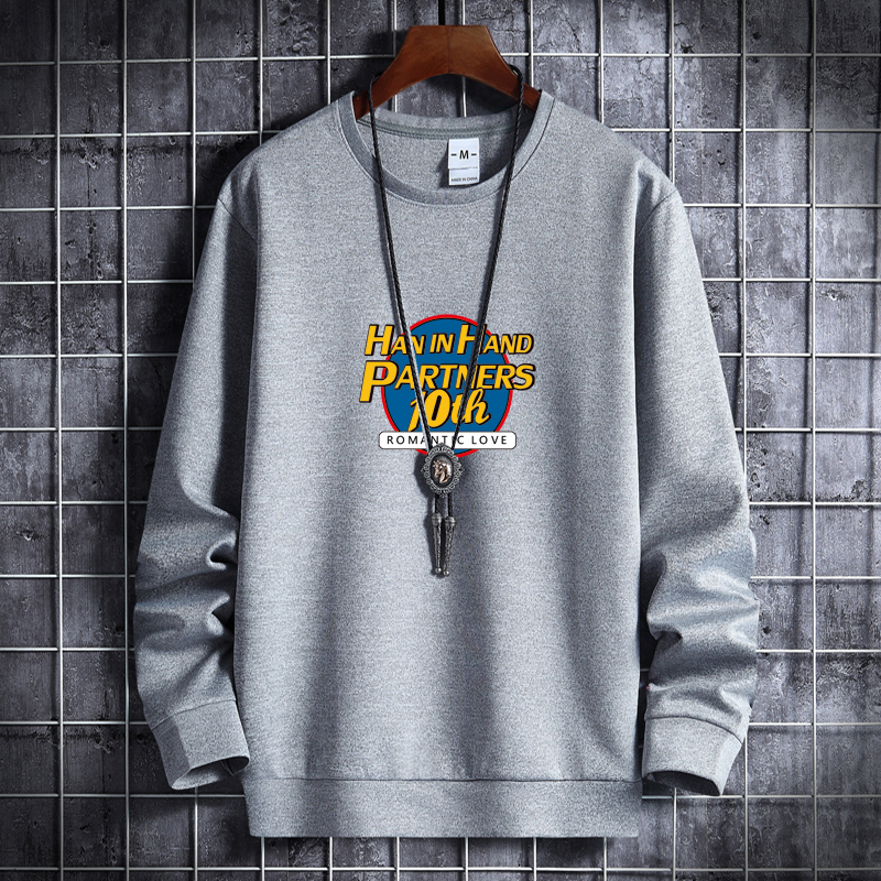 Korean hip hop sport coat with round neck for men in autumn