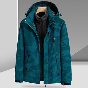 冲锋衣男冬季三合一防水防风外套珊瑚绒加绒女滑雪服CF1818F P105图片