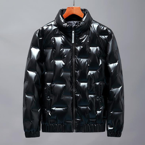 2021新款羽绒服男厚短款亮面保暖白鸭绒 冬季外套反季 YR9821P85图片