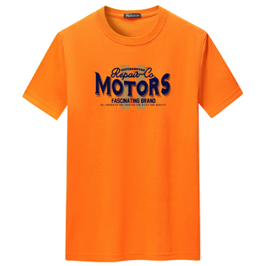 夏季短袖t恤青春宽松CVC60%棉衣服新款男装DT3417-MOTORS竖条-P15图片