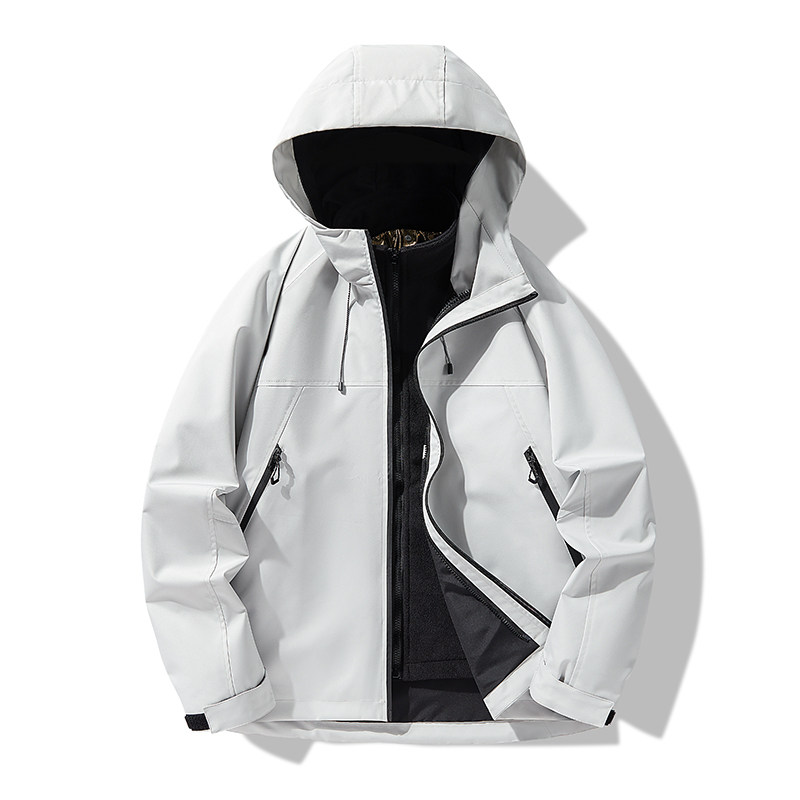 秋冬男女款夹克户外三合一冲锋衣可拆卸两件套登山服CF2077SP100,男装夹克,星座1410（原1902A）