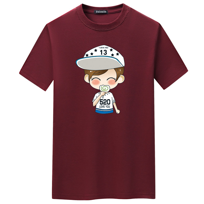 夏季短袖t恤潮流宽松CVC60%棉衣服新款男装DT3786-520棒棒糖-P15,男装棉衣,星座1410（原1902A）