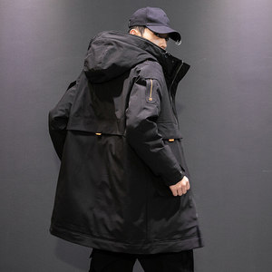 2021冬季新款工服羽绒服男中长款加厚潮新款派克服冬装YR9845P120图片