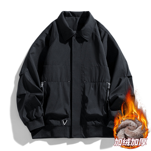 夹克男女同款秋冬加绒潮牌时尚户外防水休闲外套冲锋衣 AJ2510P78图片
