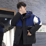 2021冬季新品加厚连帽羽绒服男士短款青年白鸭绒保暖休闲大码，男装羽绒服，星座1410（原1902A）