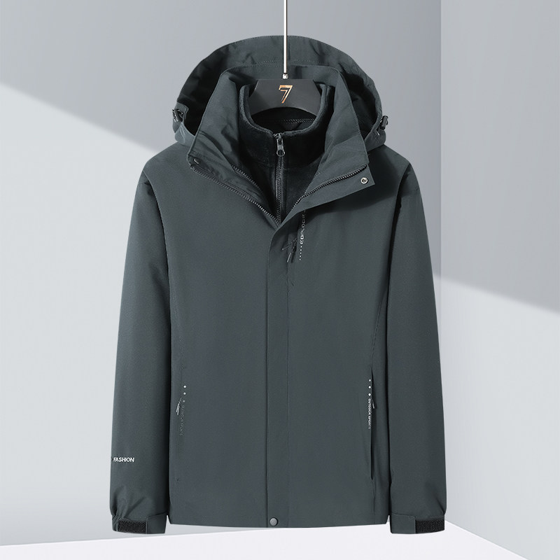秋冬男女夹克户外三合一情侣冲锋衣拆卸两件套登山服CF9966S-P100,男装夹克,星座1410（原1902A）