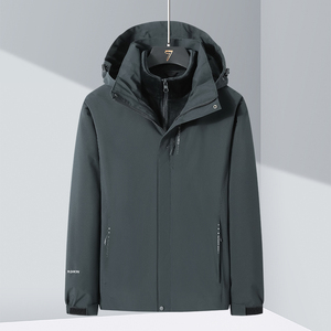 秋冬男女夹克户外三合一情侣冲锋衣拆卸两件套登山服CF9966S-P100