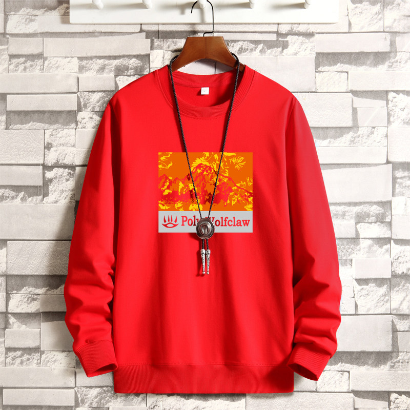 Korean hip hop sports coat with round neck in autumn