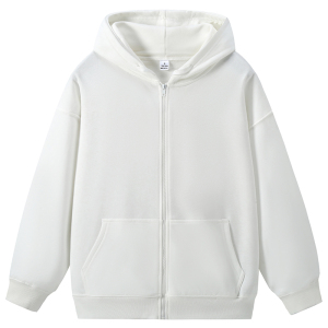 开衫卫衣350克大毛圈45棉 纯色宽松连帽卫衣情侣装校服WY8006-P42图片