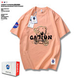 2024夏季破破熊男T恤印花百搭港风简约短袖落肩男潮NA14-GA熊P38，男装T恤，星座1410（原1902A）