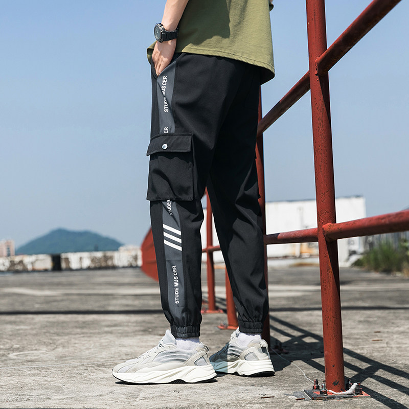 工装裤新款秋冬装户外露营休闲裤港风束脚男长裤K1913P35,男装工装外套,星座1410（原1902A）