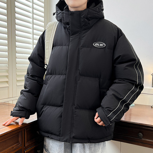 2025新款羽绒服男女情侣装士宽松冬季连帽短款防寒外套YR2318P200图片