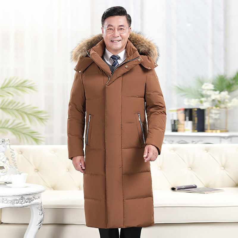 中长款大毛领羽绒服情侣连帽工装羽绒大衣大码外套YR098-1P150,男装羽绒服,星座1410（原1902A）