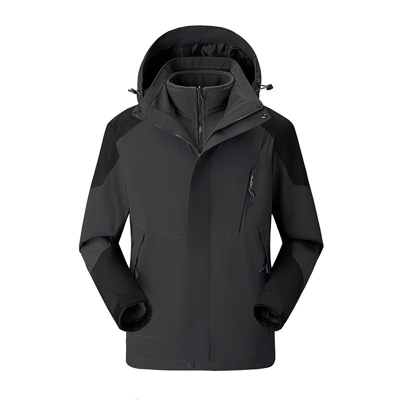 秋冬男女款夹克户外三合一冲锋衣可拆卸两件套登山服CF1818SP85,男装夹克,星座1410（原1902A）