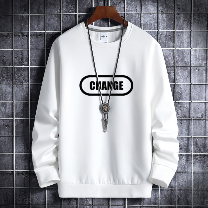 秋卫衣男圆领韩版嘻哈运动外套ins港风上衣潮WY9376-CHANGE-P25图片