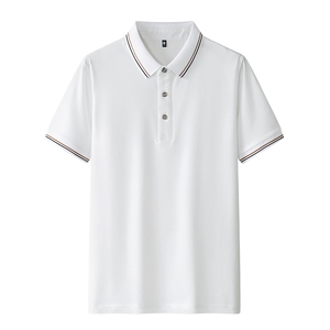 男士POLO衫春夏纯色简约公版商务短袖棉质上衣T恤衫二开PL3399P40图片