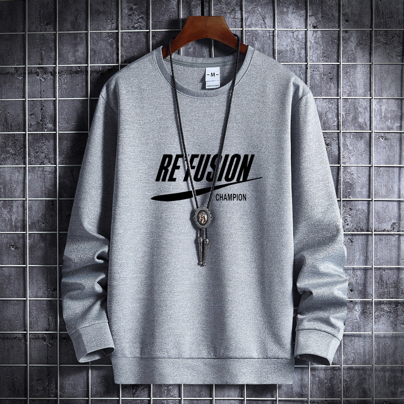 Men's qiuweiyi men's round neck Korean hip hop sports coat ins Hong Kong style casual top