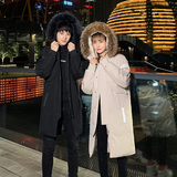 羽绒服男中长款冬季潮流连帽外套情侣装冬季新款加厚男女同款P135，男装羽绒服，星座1410（原1902A）