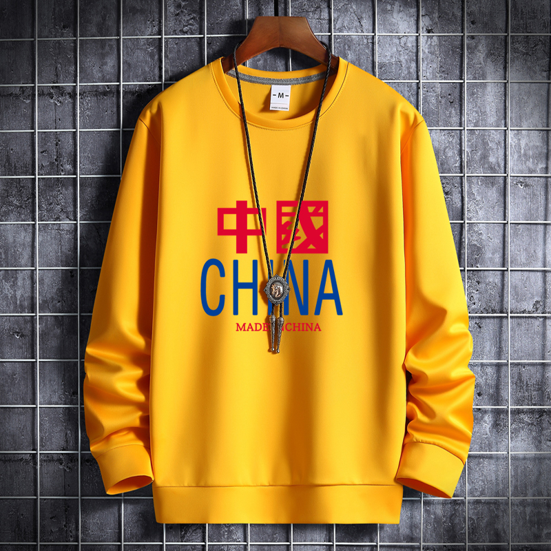 Korean hip hop sports coat with round neck in autumn