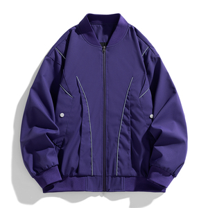 棒球服外套男女春秋季冲锋衣休闲百搭飞行员夹克工装上衣JK238P45图片