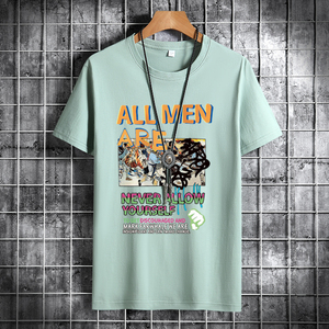 夏季男士短袖t恤潮流潮牌宽松纯棉衣服2021新款DT4532-ALLMEN-P15图片