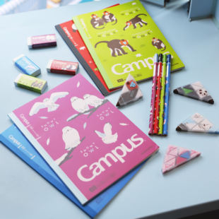 国誉2025新品濒危动物笔记本Campus胶装无线装订本记事本B5点线本