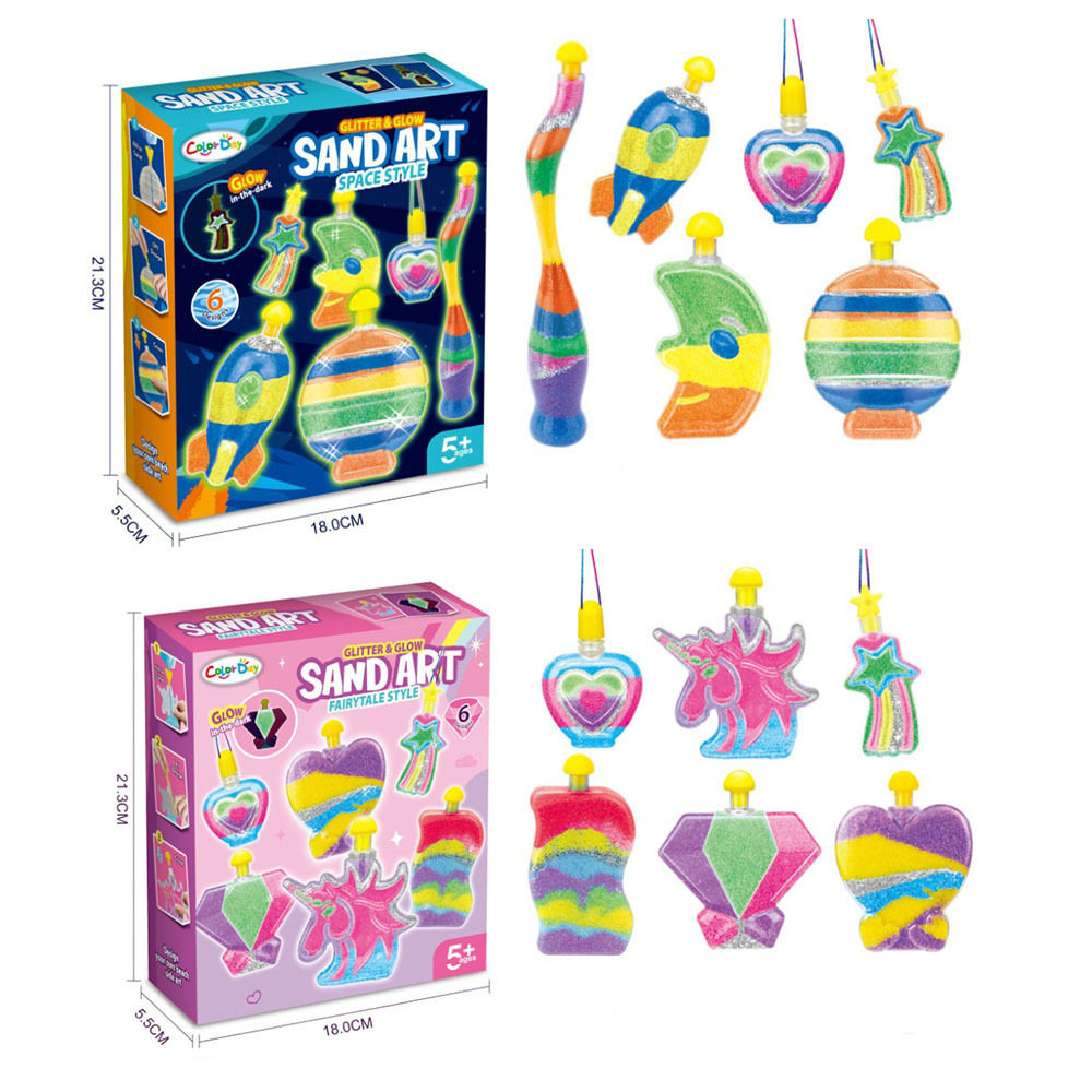 跨境儿童艺术创意夜光DIY彩砂瓶手工沙画益智玩具流沙瓶摆设玩具,节庆用品/礼品,创意/设计玩具,淘宝优惠券,粉丝福利购,淘宝优惠卷