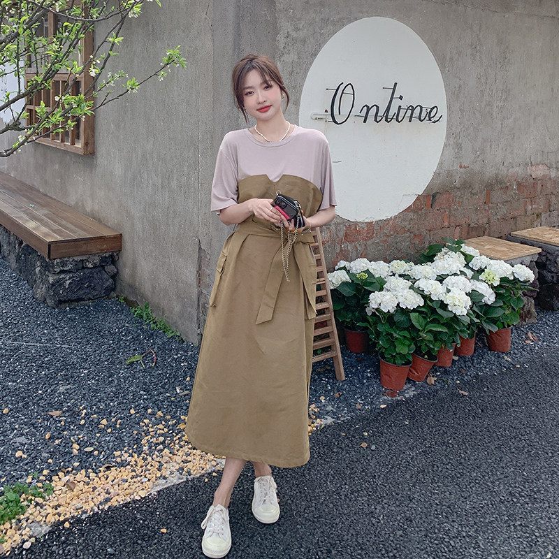 【现货】169-22025-P105假两件拼接连衣裙控158,女装连衣裙,浙宝169A(原263)