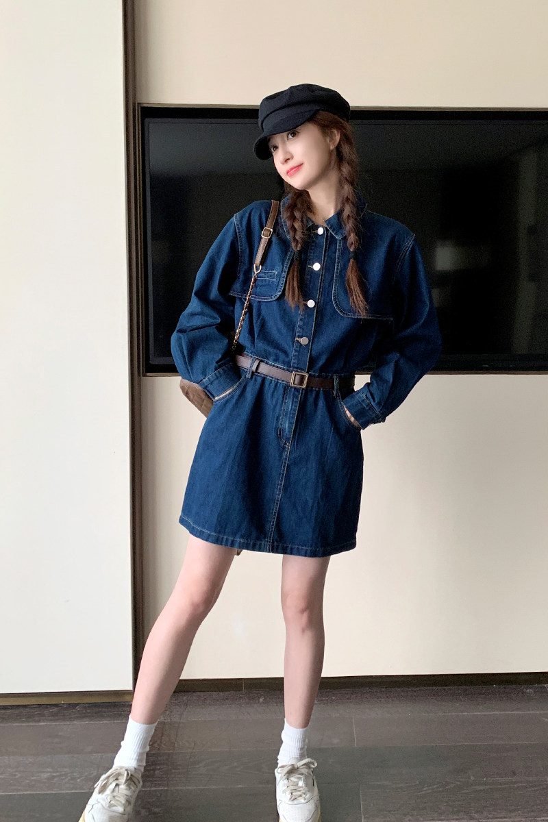 【新品】169-Q19-P135牛仔连衣裙配送要到控188,女装连衣裙,浙宝169A(原263)