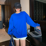 秋款现货款号2228—P105蓝色假两件休闲卫衣K158，女装卫衣/绒衫，浙宝169A(原263)