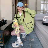 韩版设计感立领棒球服外套女2025春秋季新款宽松显瘦休闲夹克上衣，女装短外套，浙宝169A(原263)