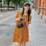 现货C07-P110学院风条纹海军领连衣裙控158，女装连衣裙，浙宝169A(原263)