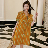 现货C07-P110学院风条纹海军领连衣裙控158，女装连衣裙，浙宝169A(原263)