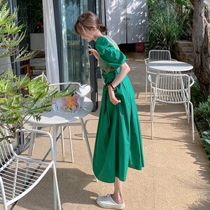 【现货】169-22039-P105-格子拼接连衣裙-控158图片