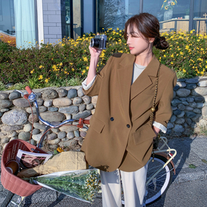 【现货】新款169-2316-P125控188 后背纽扣开叉宽松西装外套图片