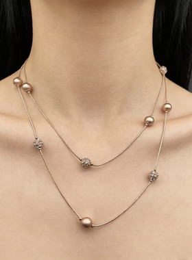 欧美外贸饰品时尚百搭夸张项链女多款项链玫瑰金COS毛衣链10023