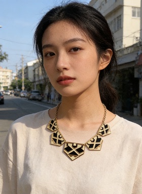 欧美外贸饰品时尚百搭个性夸张项链女多款项链锁骨链项链锁骨链