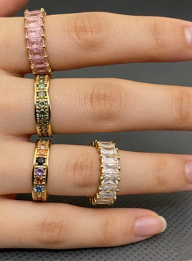 欧美外贸饰品时尚百搭个性夸张戒指女多款多色戒指CH戒指