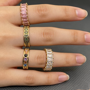 欧美外贸饰品时尚百搭个性夸张戒指女多款多色戒指CH戒指