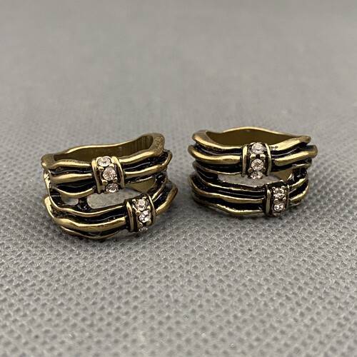 欧美外贸饰品时尚百搭个性夸张耳环女多款颜色戒指，一对戒指TT02