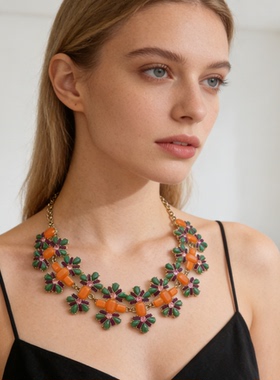 欧美外贸饰品时尚百搭个性夸张项链女多款项链锁骨链项链KS项链