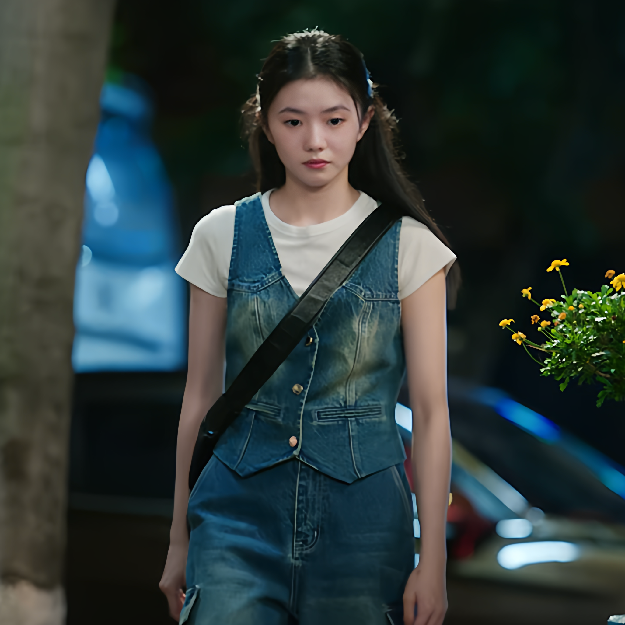 尚品陷入我们的热恋刘浩存徐栀同款衣服牛仔马甲外套上衣牛仔裤子