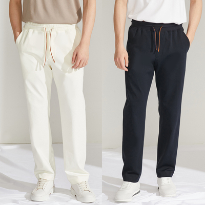 松紧腰系带束脚休闲裤新款