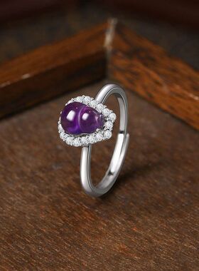 Temu热销天然水晶葫芦戒指女新中式国风精致珠宝高级感贵气食指戒