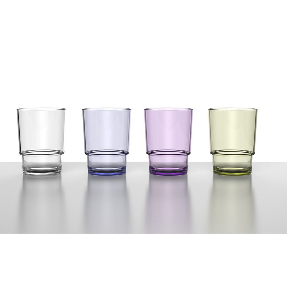 234027Garbath嘉宝透明圆漱口杯桌面收纳整理置物