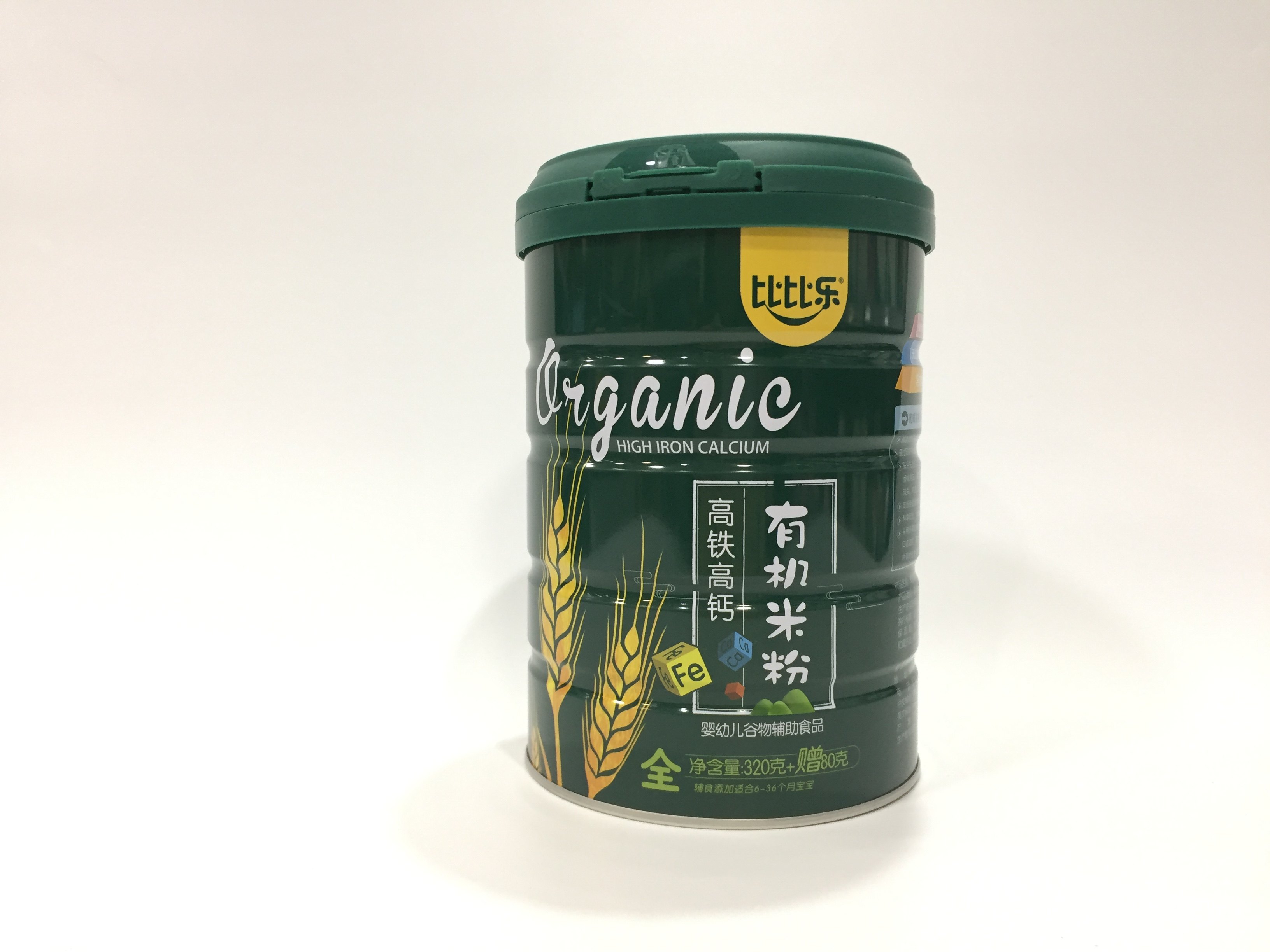 比比乐高钙高铁营养米粉 米糊400g桶装