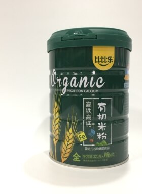 比比乐高钙高铁营养米粉 米糊400g桶装