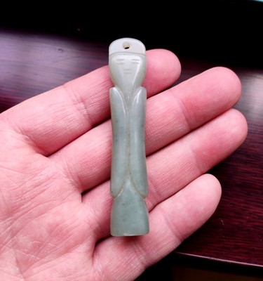 和田青白玉翁仲挂件配饰