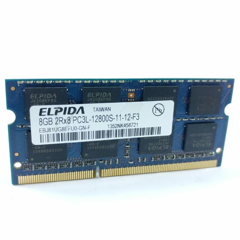 尔必达8G 2RX8 PC3L-12800S-11-12-F3笔记本内存DDR3L 1600 SDRAM
